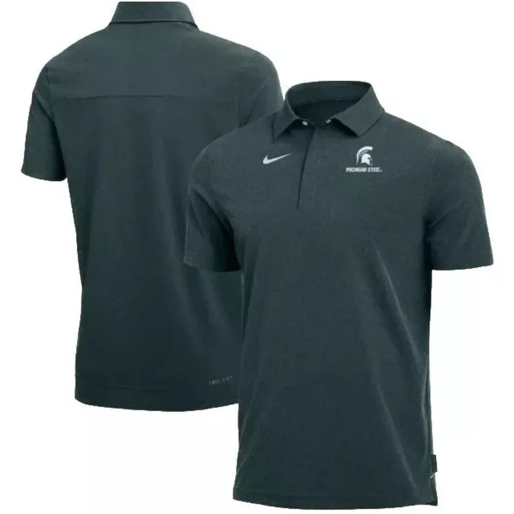 Nike Dri-FIT Michigan State Spartans‎ Green Polo Shirt DN5626-397 Men's Medium